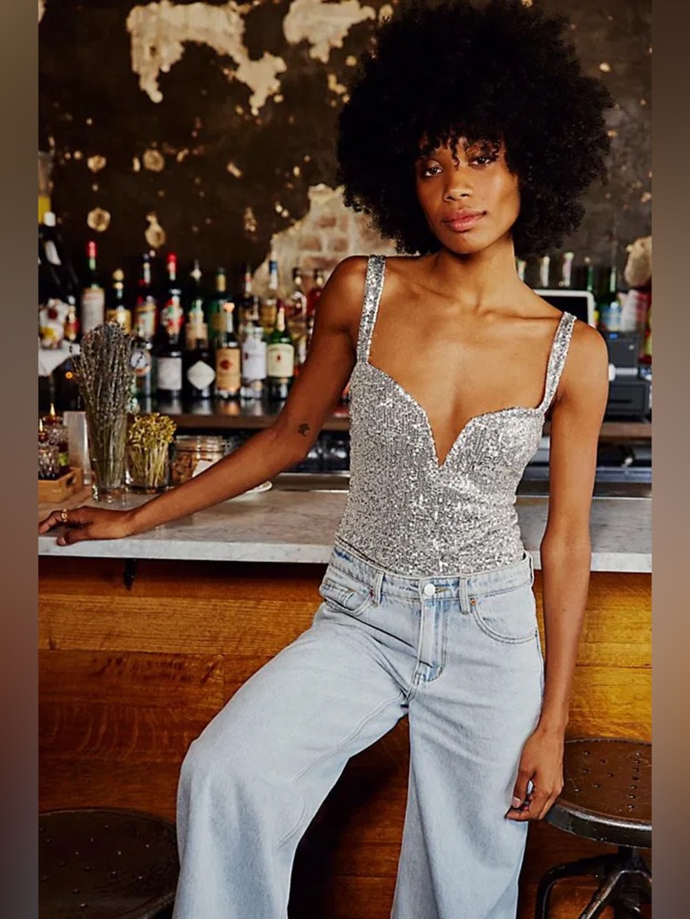 Free People Intimately Sparks Fly Corset Bodysuit